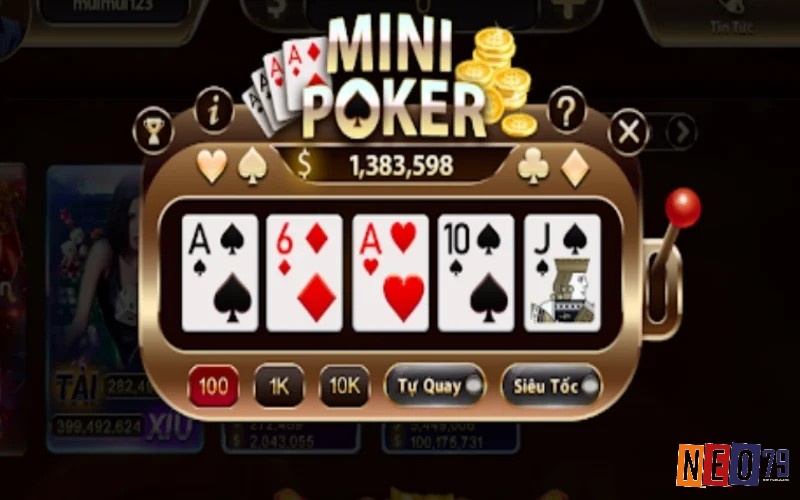 Cùng NEO79 tìm hiểu chi tiết về luật chơi mini poker nhé