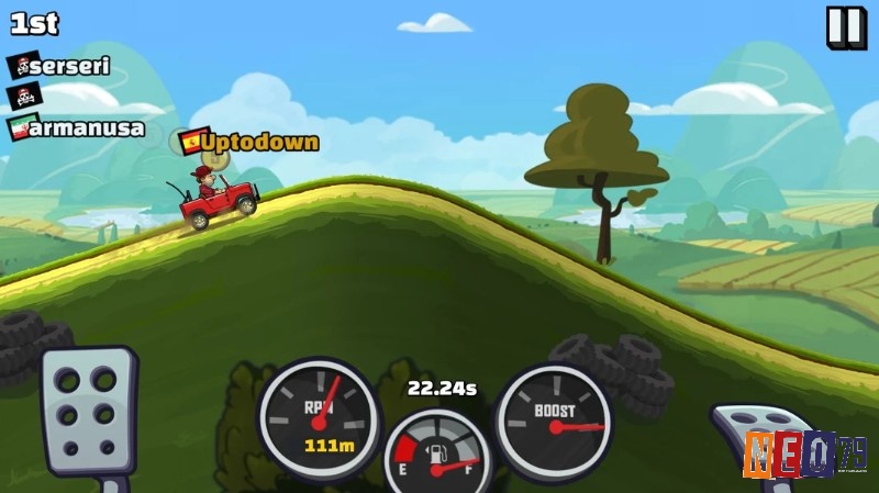 Nhiều tính năng khác nhau đem đến trải nghiệm độc đáo tại Game Hill Climb Racing