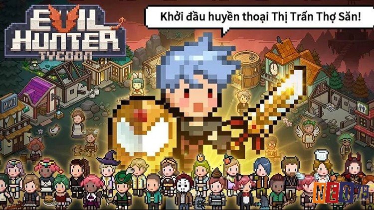 Game Evil Hunter Tycoon xoay quanh một ngôi làng yên bình thay đổi khi một thế lực tàn bạo tấn công