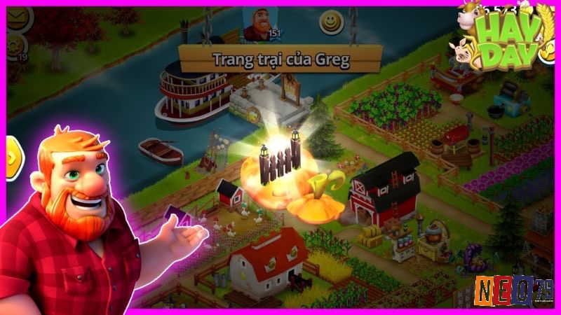 Các nhân vật trong game Hay Day giúp tạo màu sắc và tăng sự thú vị gần gũi cho game