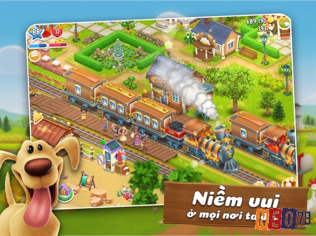 Đồ hoạ & âm thanh trong game Hay Day mang lại sự tươi sáng và yên bình