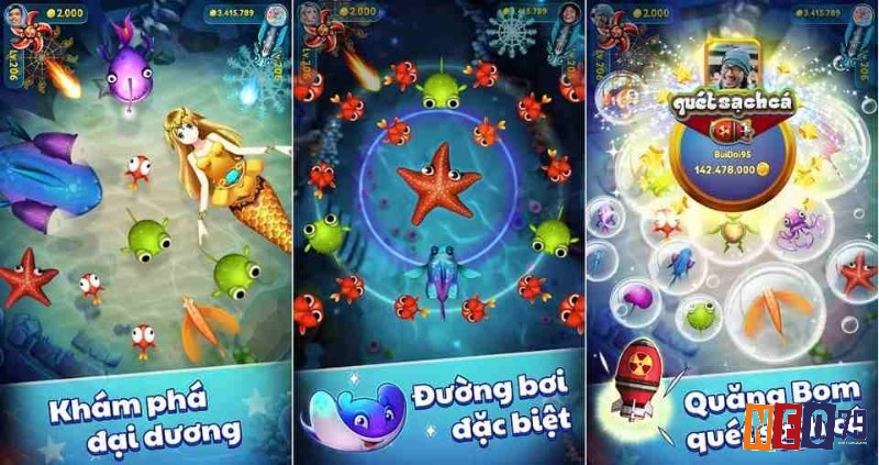 Hệ thống cá trong game vô cùng phong phú