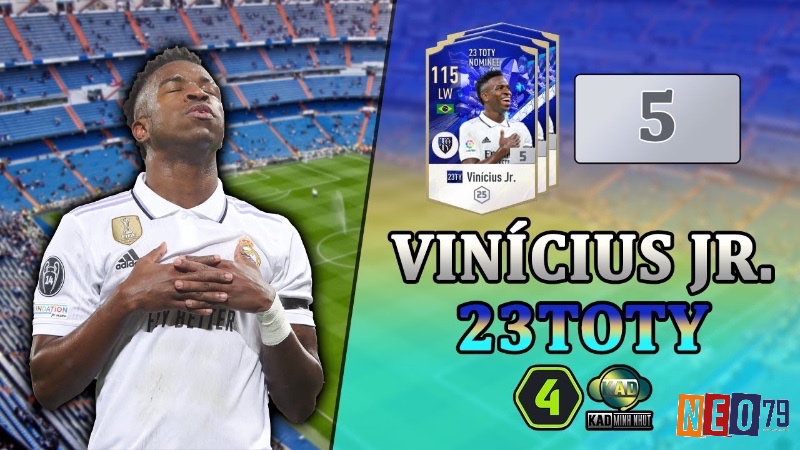 Top cầu thủ rank Hàn - Vinícius Jr. (mùa 23TOTY) là cầu thủ chạy cánh với tốc độ cực kỳ ấn tượng